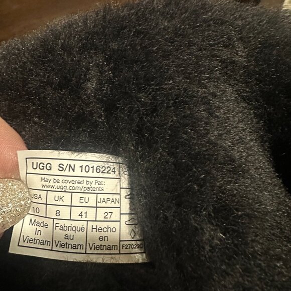 AUTHENTIC UGG Classic Tall Black Suede Shearling Boots – Women’s Size 9– Cozy - Picture 3 of 7